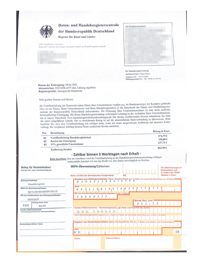 Daten und Handelsregisterzentrale der Bundesrepublik Deutschland